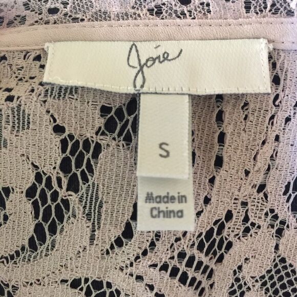 Joie Fanny Lace Scallop‎ Women's Blouse Small - Picture 7 of 8